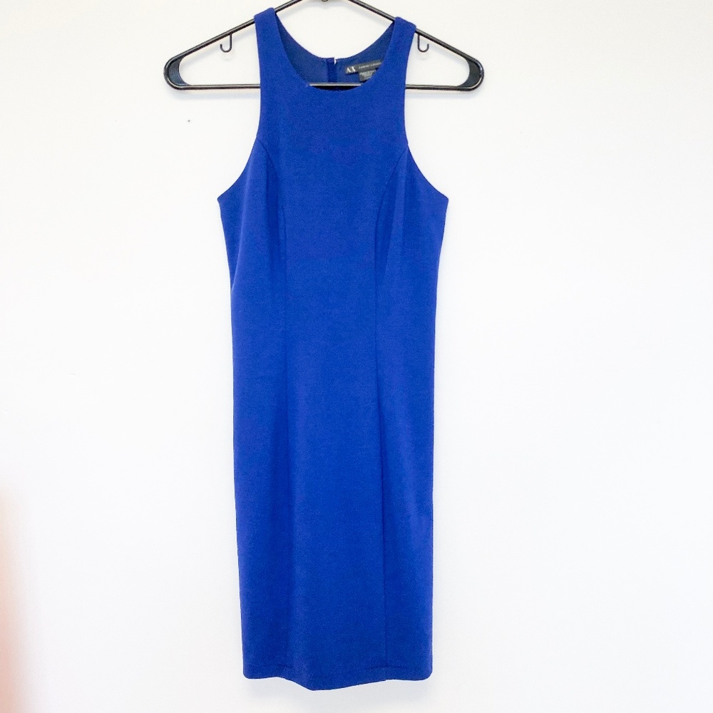Armani Exchange Blue Bodycon Dress
